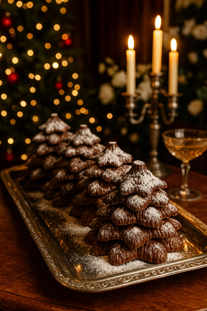 Pure chocolade kerstbomen